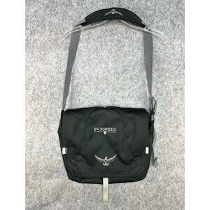 Osprey Backwoods Black Gray Messenger Courier Crossbody Shoulder Bag